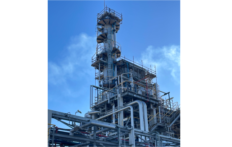 North side exterior of the chemical recycling plant